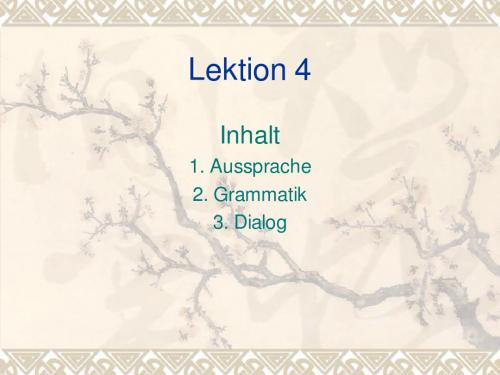 Lektion 4