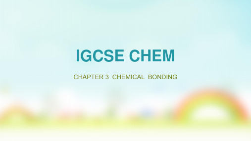 CHAPTER 3   CHEMICAL BONDING 化学键