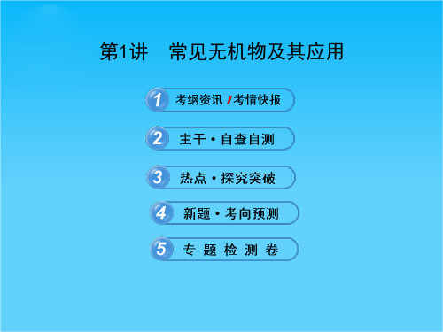 化学高考专题辅导与训练课件常见无机物及其应用(广东专供)(共82张PPT)