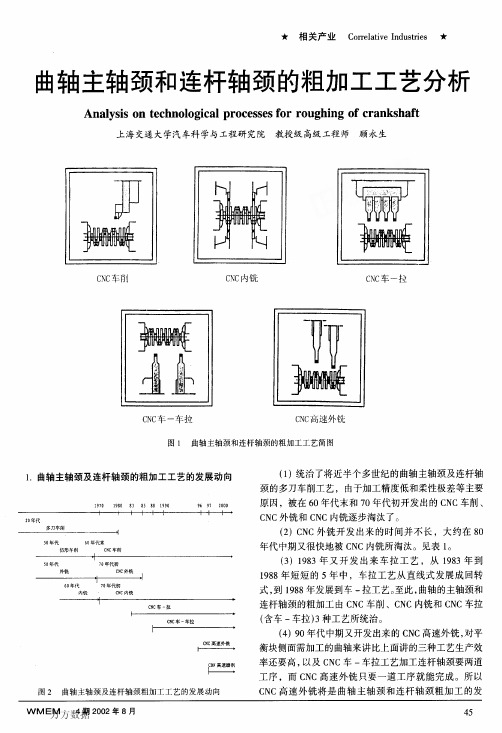 1-主轴颈和连杆轴颈的粗加工工艺分析