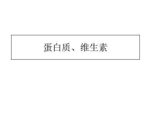 沪教版初中化学九下 8.3  蛋白质  维生素  课件  (3)