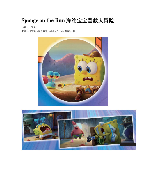 Sponge on the Run海绵宝宝营救大冒险