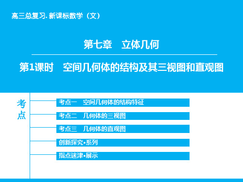 2018-2019高三数学(文)(北师大版)一轮复习课件：第7章-第1课时 空间几何体的结构及其三视图和直观图