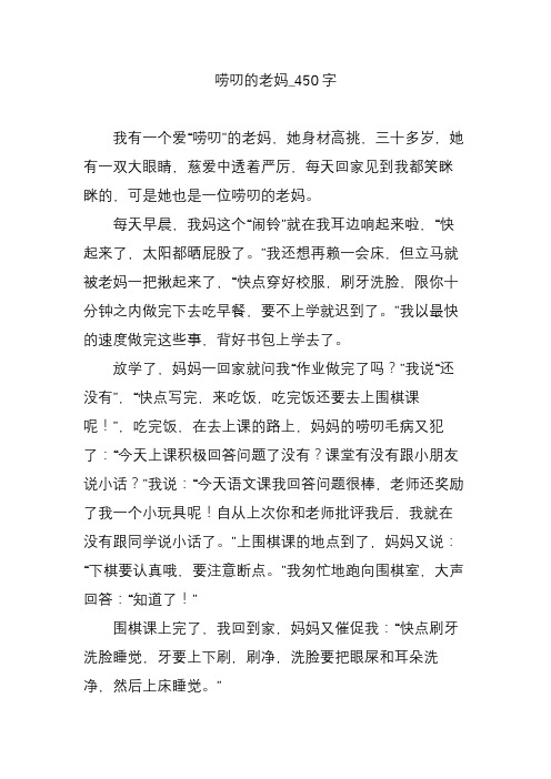 唠叨的老妈_450字