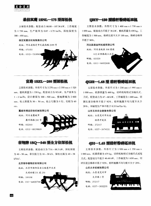 1JHY-150型秸秆粉碎还田机