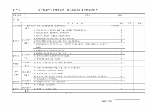 讲课比赛评分标准