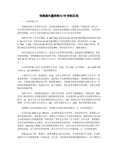 变频器矢量控制与VF控制区别