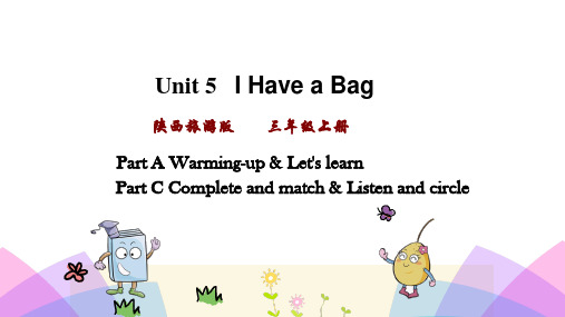 陕旅版三年级英语上册 Unit 5 I Have a Bag 课件【完整版】