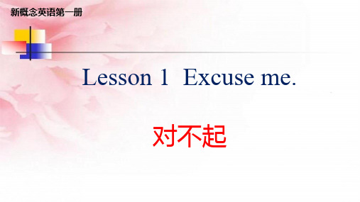 新概念英语第一册+Lesson+1+Excuse+me+课件+