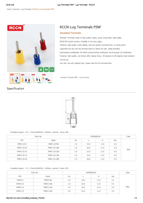 Lug Terminals PINF