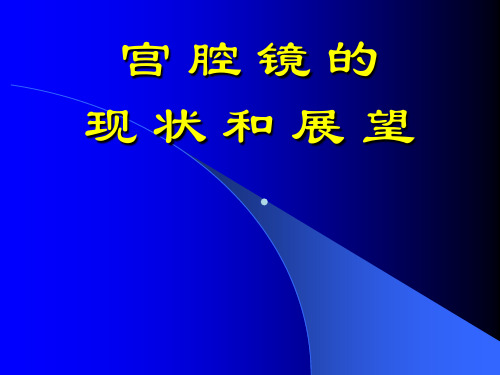 宫腔镜的现状及展望ppt课件