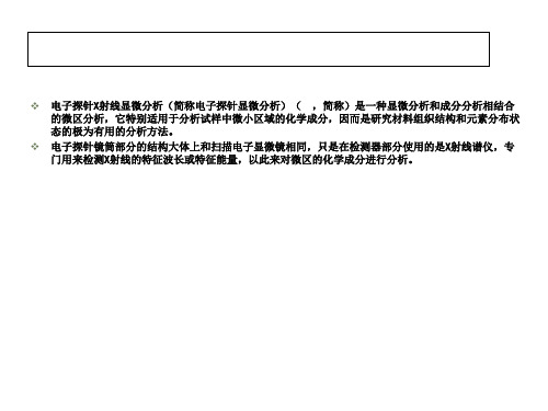 第十一章电子探针显微分析