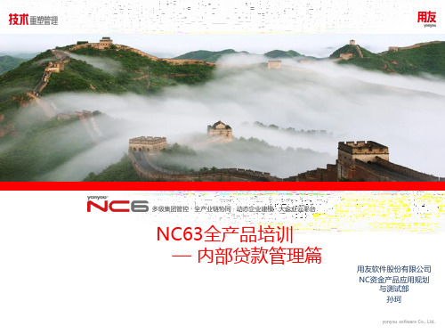 用友软件-NC63全产品培训-内部贷款管理