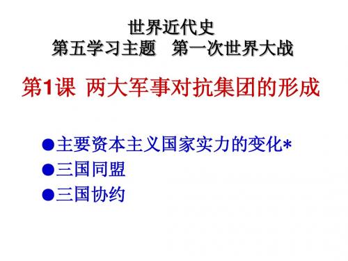 第1课 两大军事对抗集团的形成