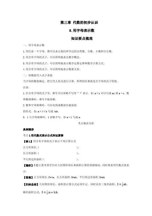 【小升初】小学数学《代数的初步认识专题课》含答案