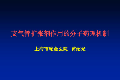 支气管扩张剂作用的分子药理机制