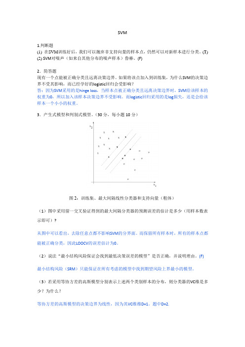 机器学习SVM习题集