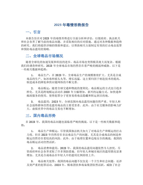 2023年毒情形势报告