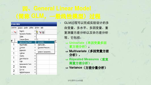 SPSS课件GLM例题课件