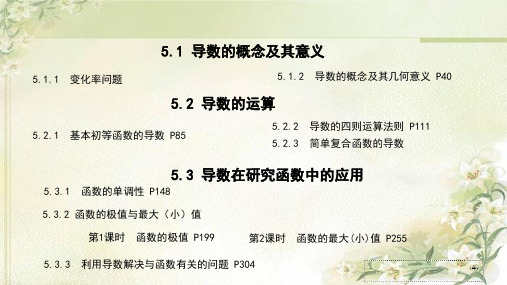 新教材人教A版高中数学选择性必修第二册第五章一元函数的导数及其应用 精品教学课件(338页)