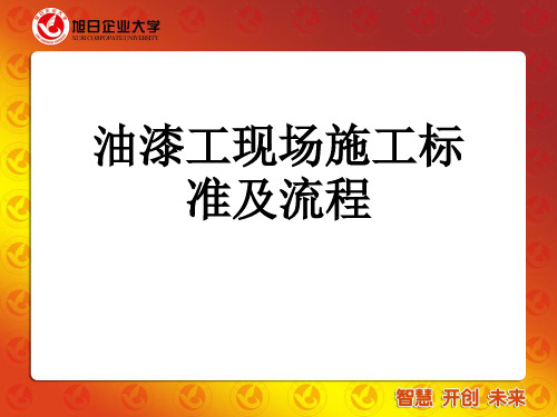 油漆工艺标准及流程讲解 共30页PPT资料