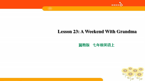 Lesson 23 A Weekend With Grandma 课件