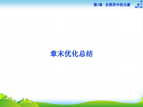 高中化学鲁科版必修一 第3章 自然界中的元素 章末优化总结 课件(32张)