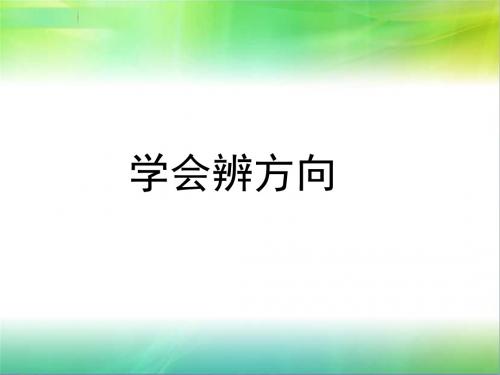 北师大版三年级下册道德与法治1.2 学会辨方向 课件(22张ppt)