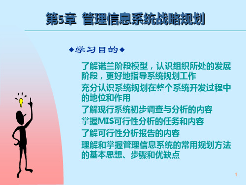 第5章 管理信息系统战略规划