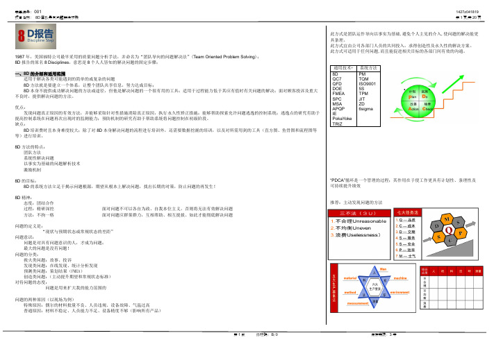 8D顾客导向问题解决步骤