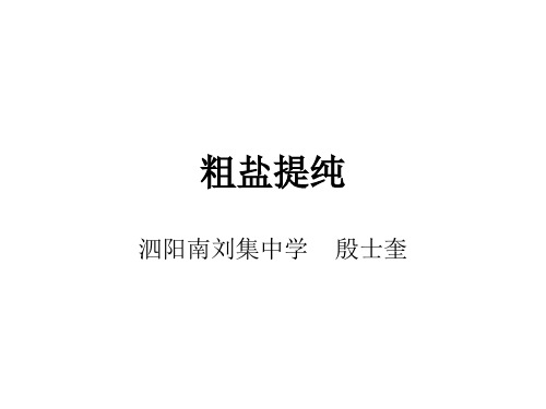 粗盐提纯(自己)