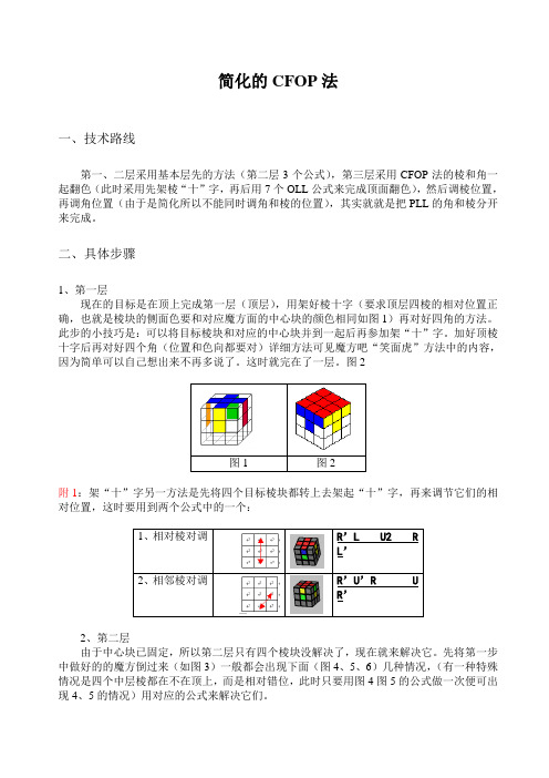 CFOP15秒快速法入门解法(简化)