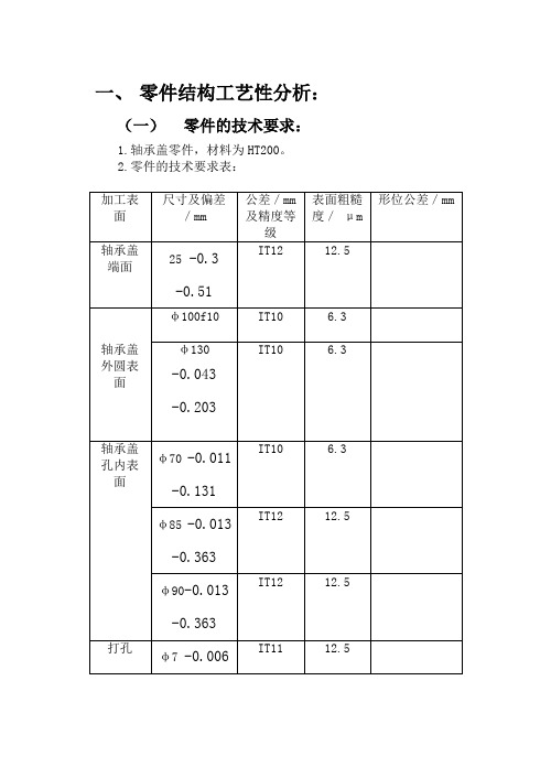 机械设计_轴承端盖说明书