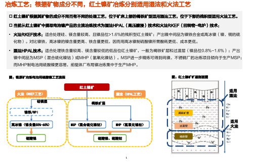 红土镍矿火法RKEF及湿法HPAL工艺对比