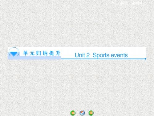 牛津译林版高中英语必修四Unit 2《Sporting events》ppt单元归纳提升课件