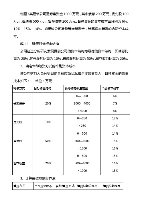 边际成本案例