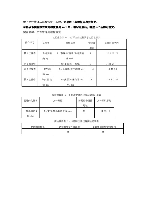 虚拟实验：文件管理与磁盘恢复