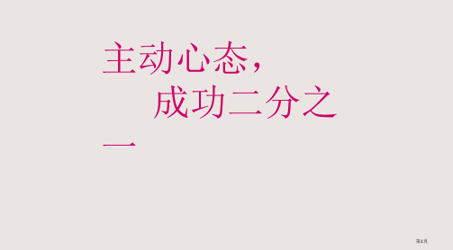 主题班会：积极的心态-成功的一半ppt省公开课一等奖全国示范课微课金奖PPT课件