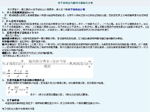 伺服电子齿轮比设置