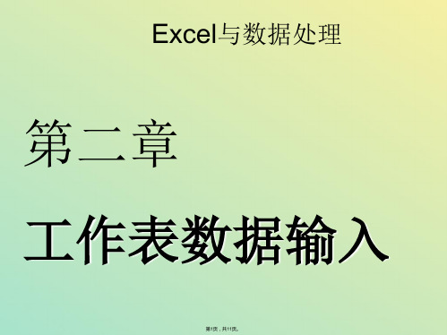 excel工作表数据输入(与“输入”相关文档)共11张PPT