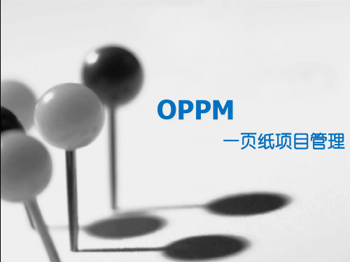 OPPM一页纸项目管理