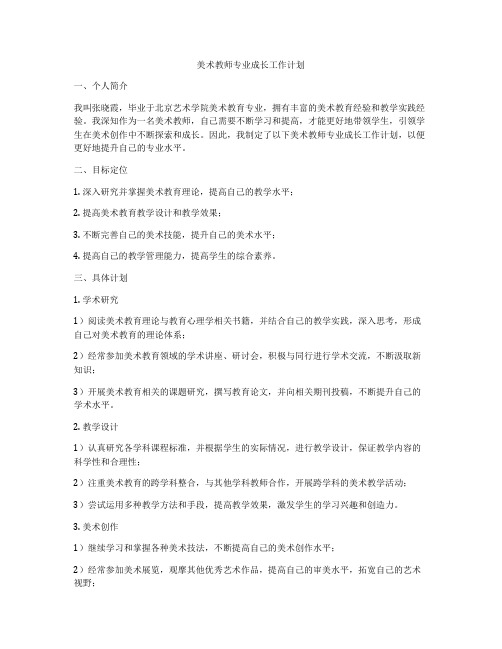 美术教师专业成长工作计划