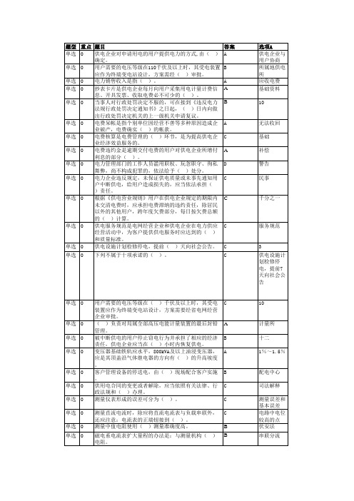 用电检查1000题题库