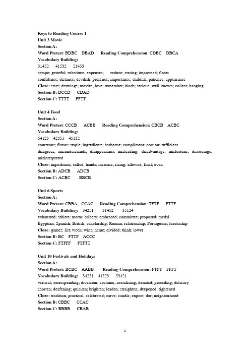 Keys to Reading Course 1and 2(self-teaching)