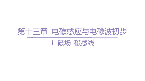 人教版高中物理必修第三册精品课件 第十三章 电磁感应与电磁波初步 1 磁场 磁感线