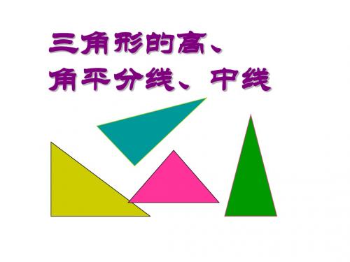 7.1.2三角形的高,中线、角分线课件