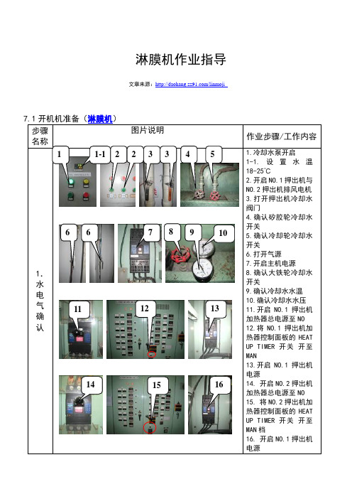 淋膜机作业指导