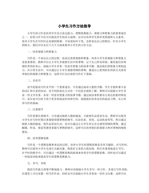 小学生习作方法指导