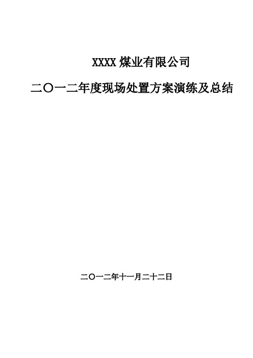 顶板事故应急演练总结