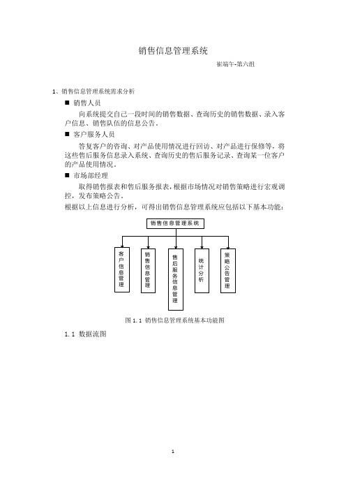 销售信息管理系统